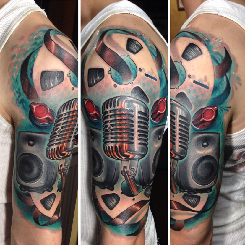 vintage microphone analog tape spearkers producer mixiing tattoo.png