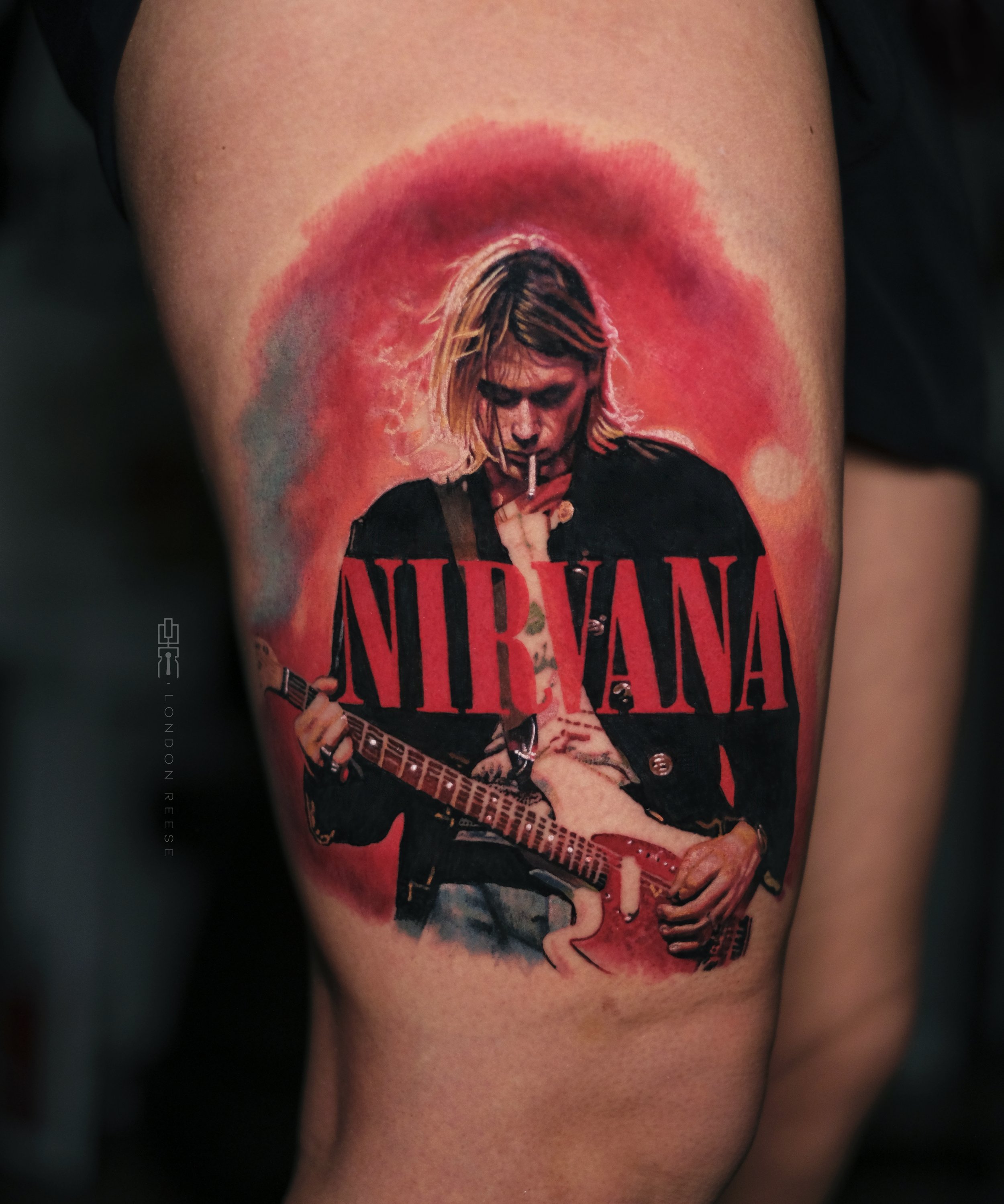 Kurt Cobain Tattoo by Bob Tyrrell TattooNOW