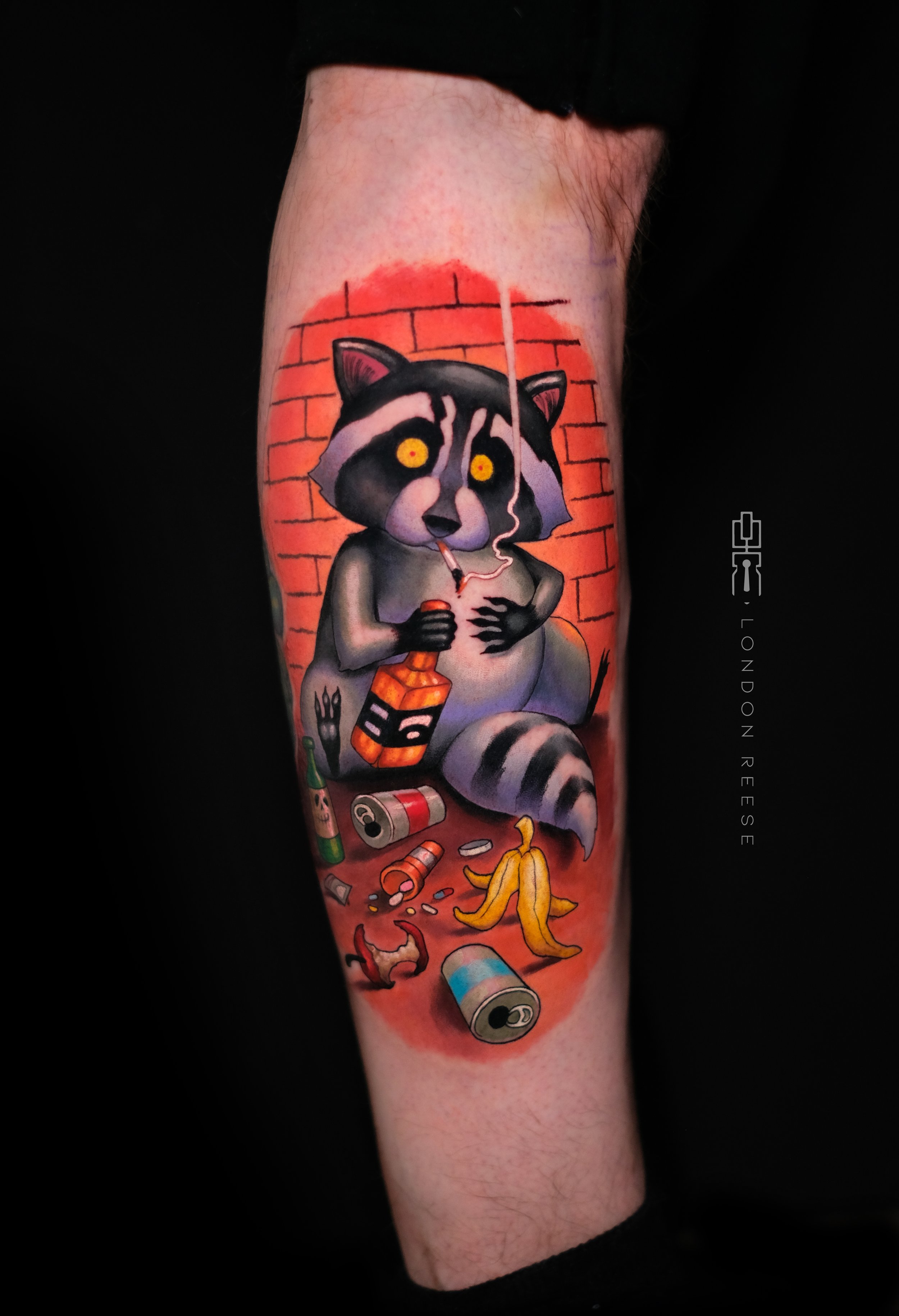trash panda raccoon bender tattoo.jpg