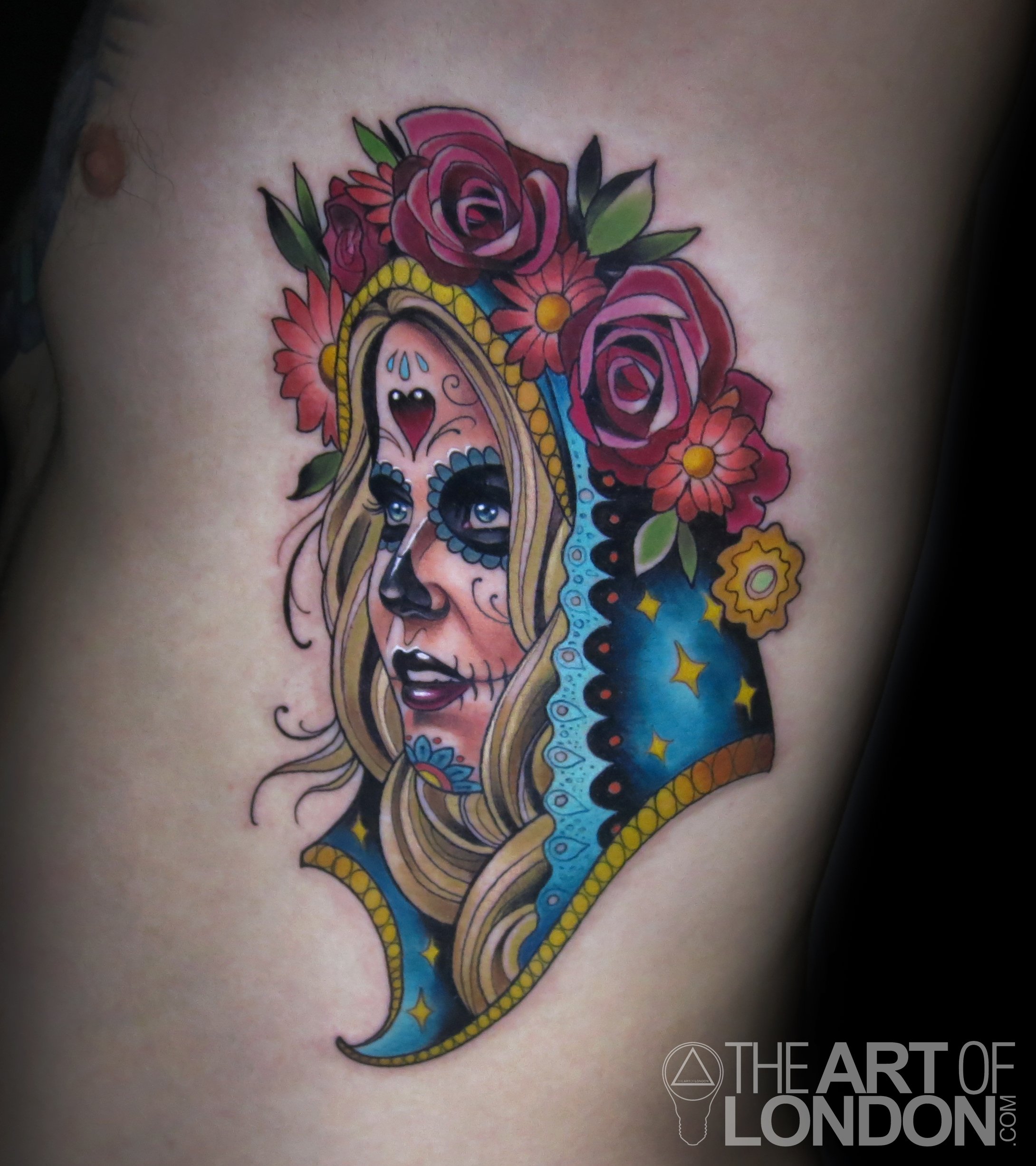 day of the dead neotrad girl tattoo.jpg