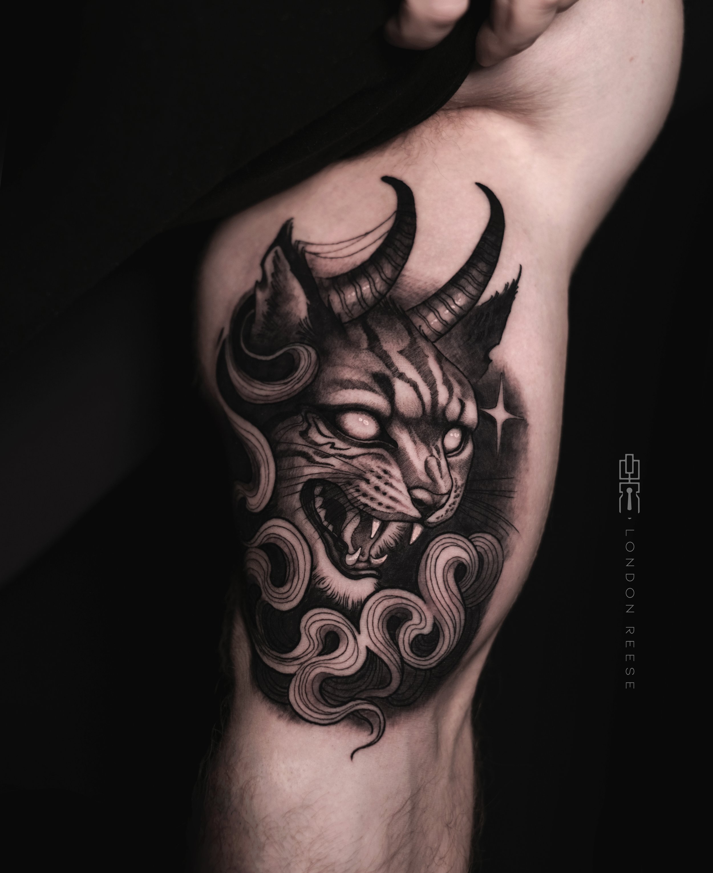 devil cat evil horns black and grey tattoo.jpg