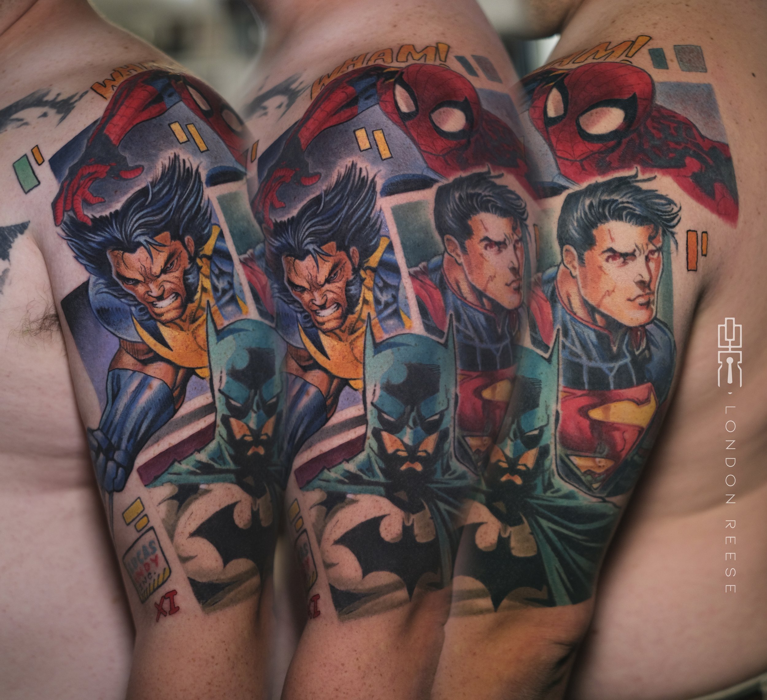 dv marvel comic book half sleeve tattoo full.jpg