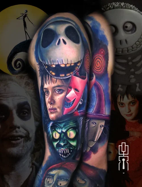 jack+skellington+lydia+deetz+beetlejuice+tattoo+3.webp
