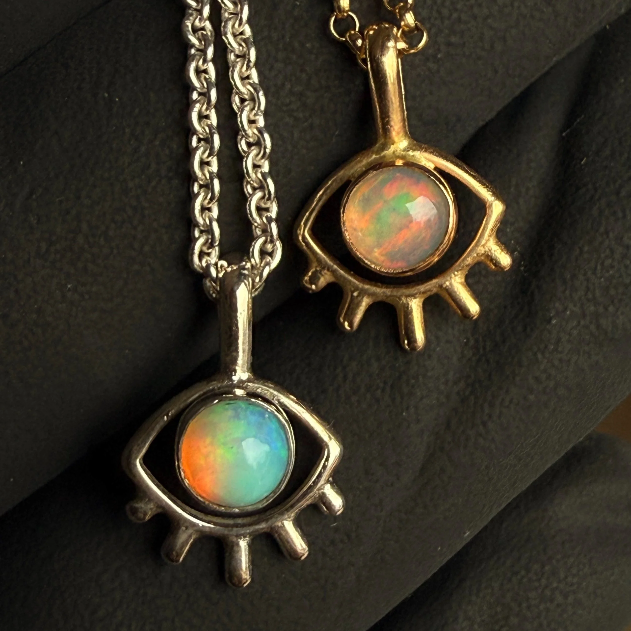 Opal Seer Charm Pendant (Sterling Silver)