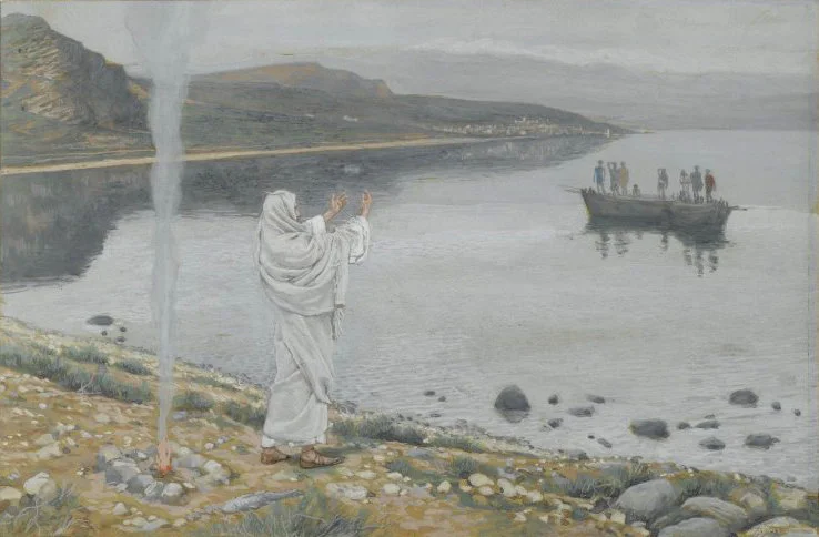 Jesus appears on the shore of Lake Tiberias by James Tissot, 2008