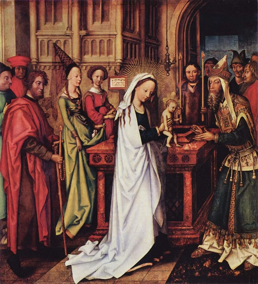 “The presentation of Christ in the Temple” by Hans Holbein the Elder, c. 1500-1501. Public domain.