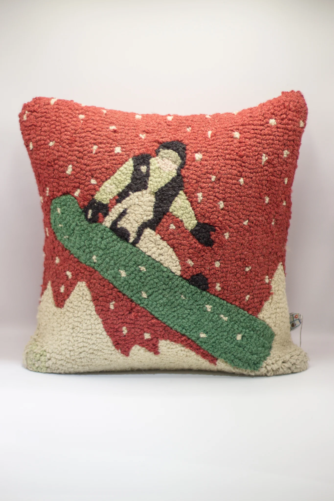 Snowboarder Pillow - Red