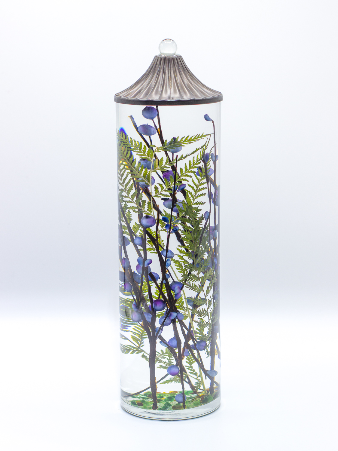 Blue Berry" Medium Cylinder - Forever Candle — Pacific Crest Gallery