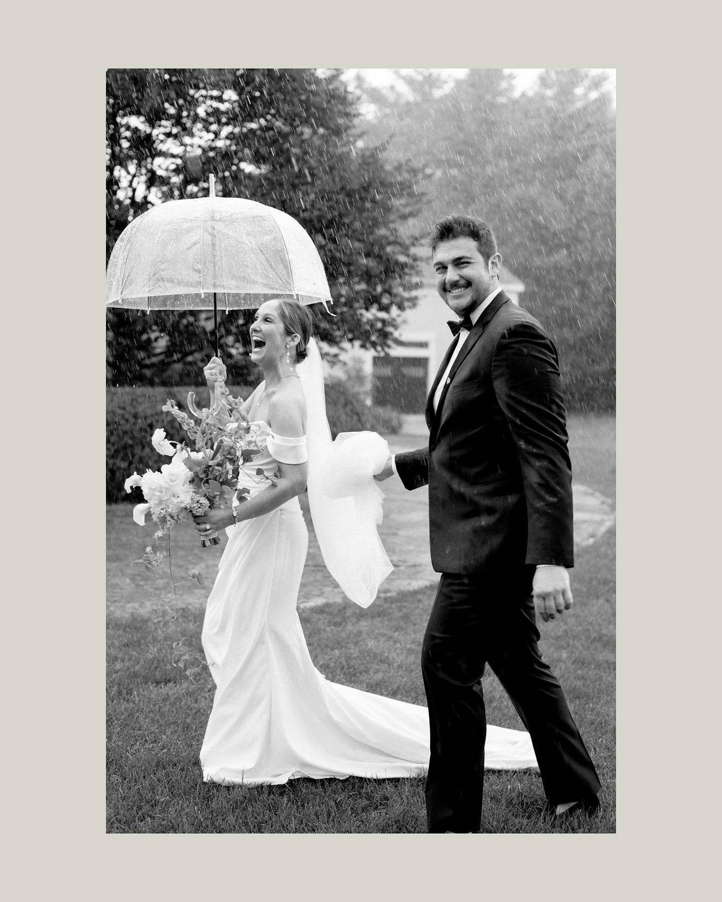 A rain-soaked, cozy barn wedding for Emily + Lee. 

The skies opened up just seconds after their first look and didn&rsquo;t let up for the remainder of the event. But these two didn&rsquo;t have a care in the world; just love for each other and a jo