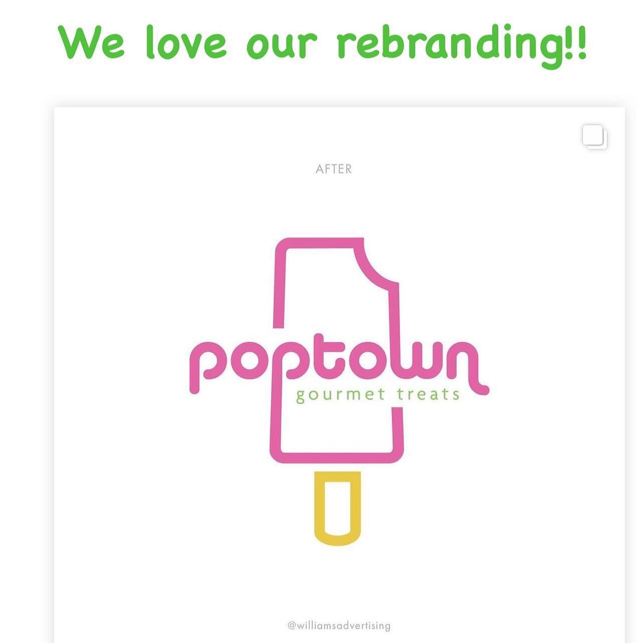 Poptown is so excited to be sharing soon our full rebrand - logo, stickers, t-shirts, truck wrap, business cards, etc - by @williamsadvertising !! 💖💚💛 They are creative in ideas, talented with designs and colors, and easy to work with!  #localbusi