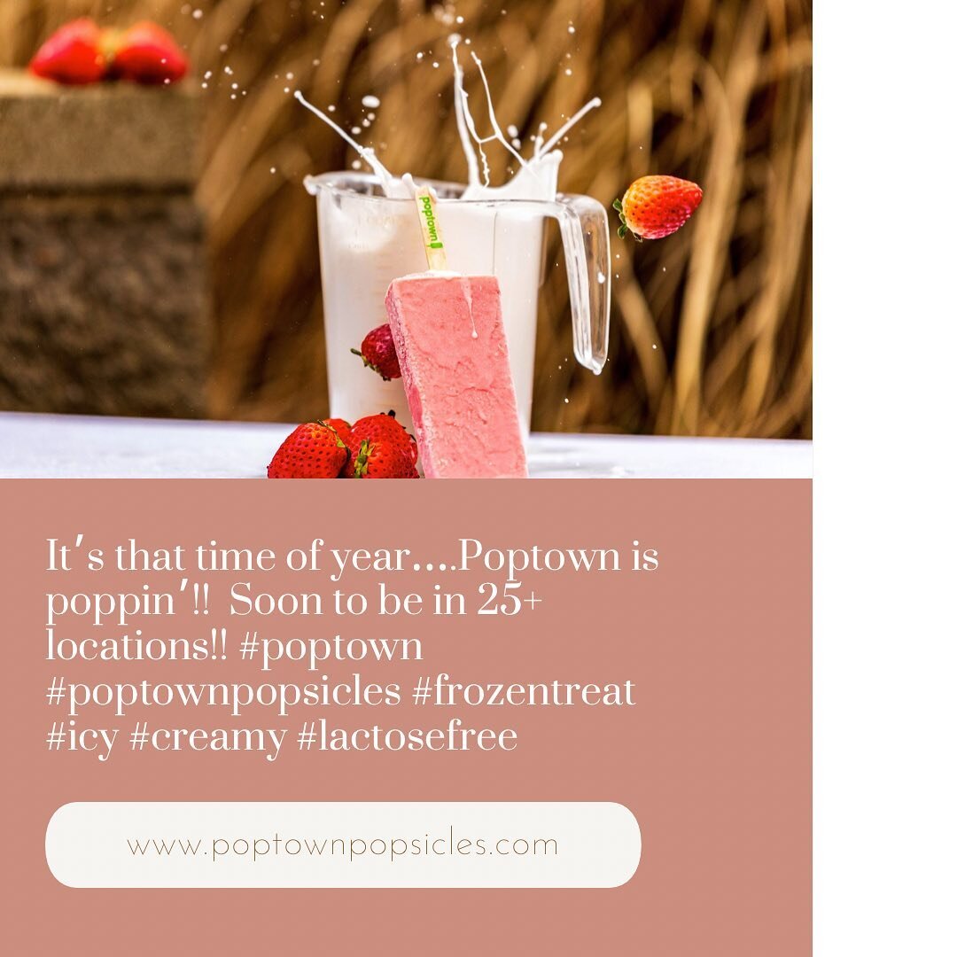 Yay!! Poptown is back in action with their homemade gourmet popsicles using fresh, high quality ingredients!  Made by hand and in small batches to bring you the best flavor. We have started delivery for the 2022 season and almost everyone has a full 