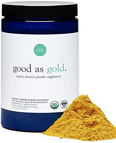 Ora Organic Golden Milk Powder - Organic, Gluten-Free, Maple & Vanilla, 30 Servings