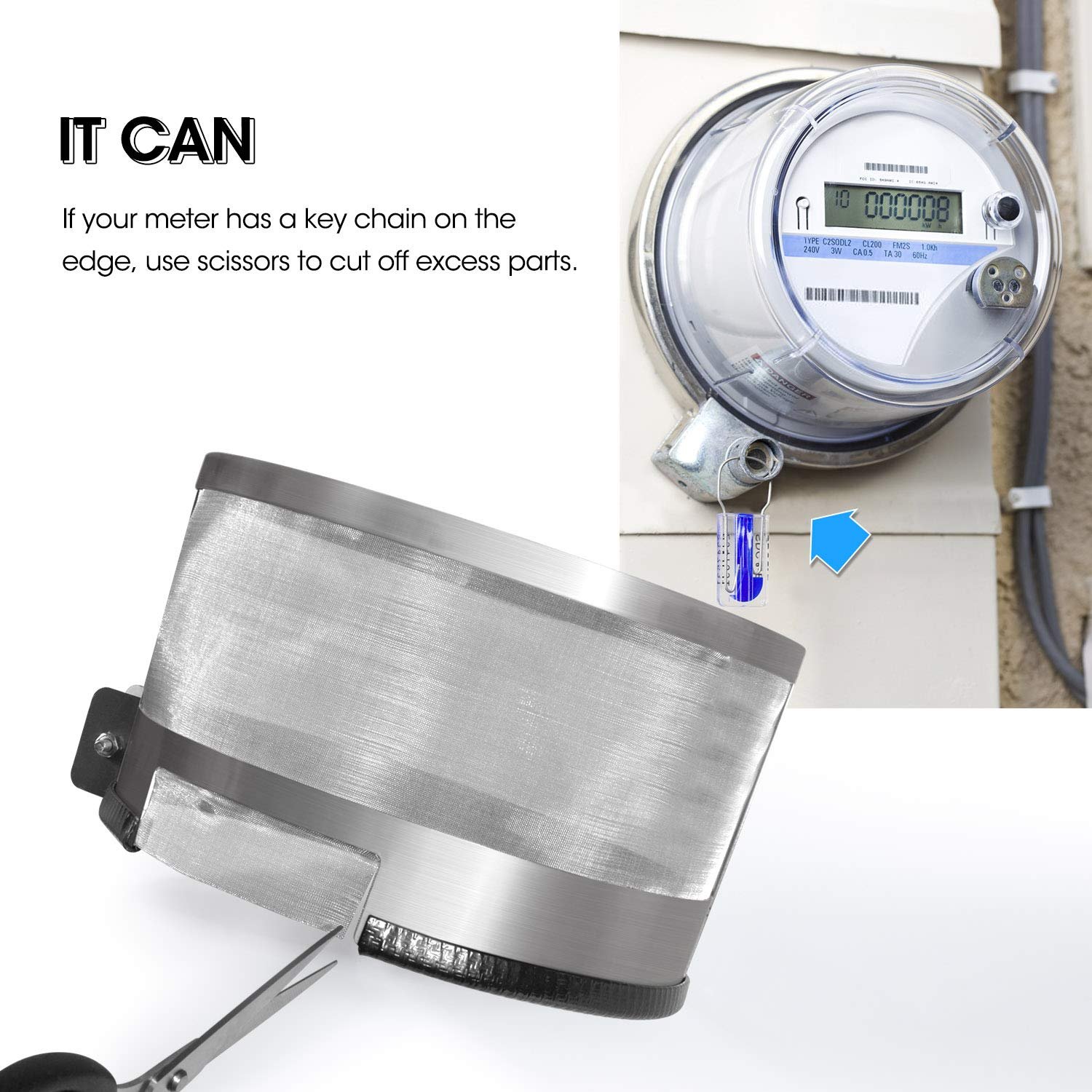 Buzzlett Smart Meter Cover – Stainless Steel Radiation Shield for EMF Protection