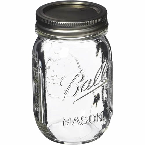 Ball Pint Mason Jar, Regular Mouth, 16 Fluid Ounces (3 Count)- Canning Jars by Ball