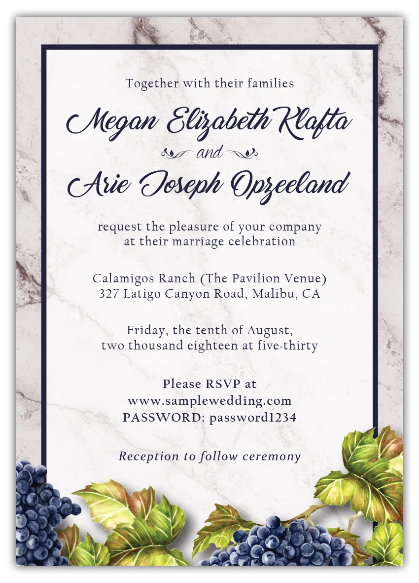 Argan Wedding Invitation