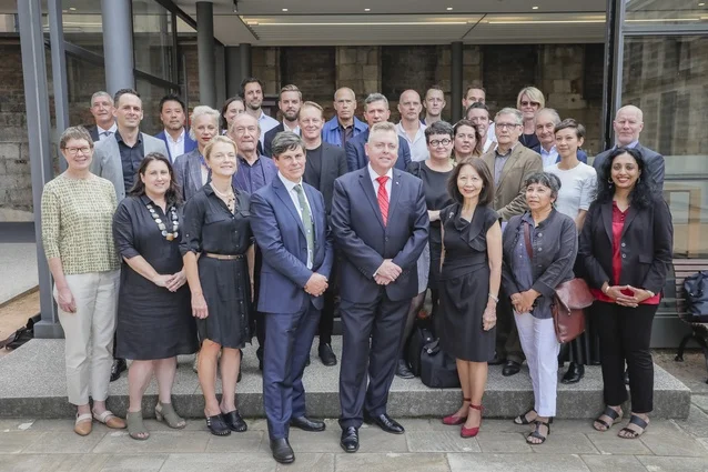 NSW State Design Review Panel members with Smith & Tzannes' Peter Smith and Planning Minister Anthony Roberts. Image: Salty Dingo