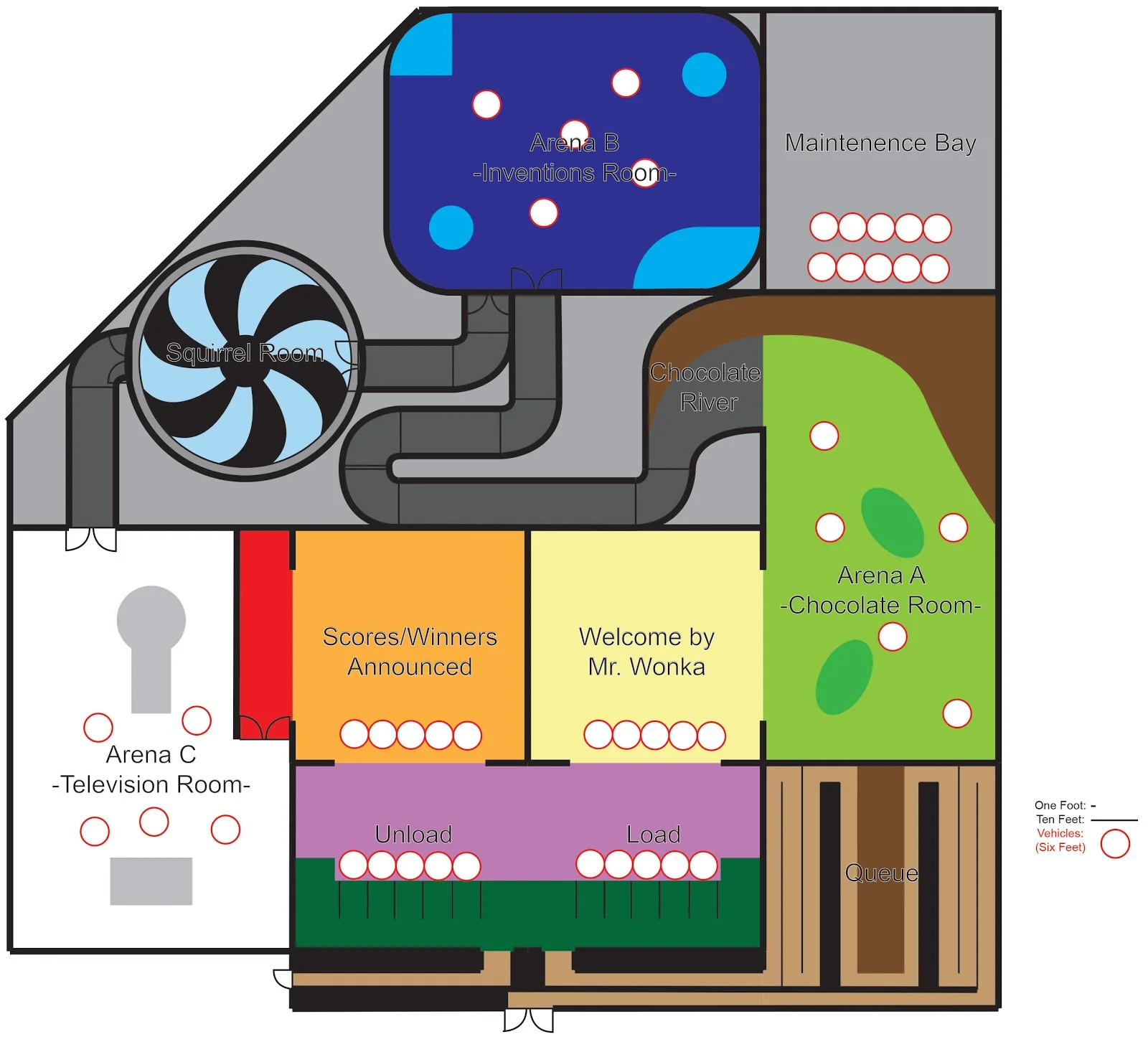 Willy Wonka Factory Layout