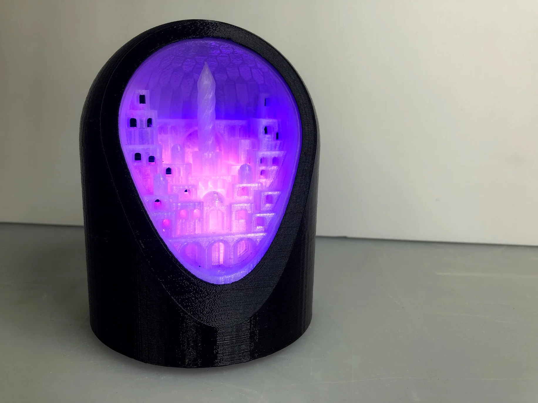 The model with an LED light in the bottom