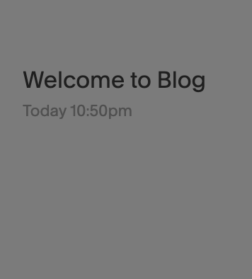 Welcome to Blog
