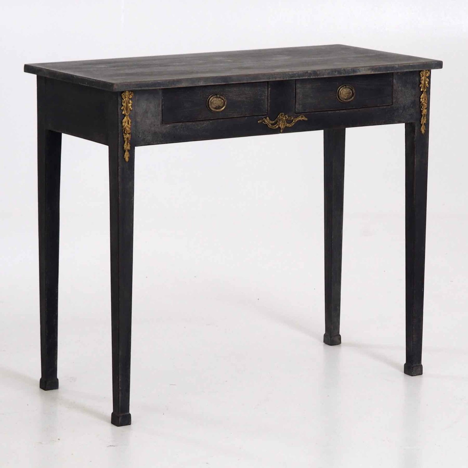 Charming Bronze Mounted Console Table With Two Drawers Circa 100