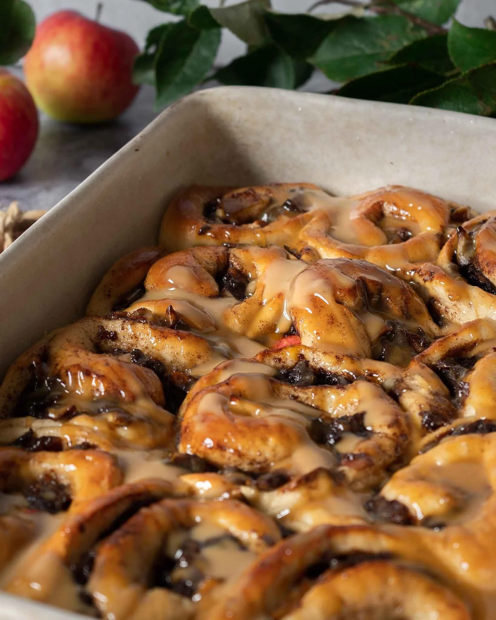 Caramel Apple Cinnamon Buns — A Vegan Visit