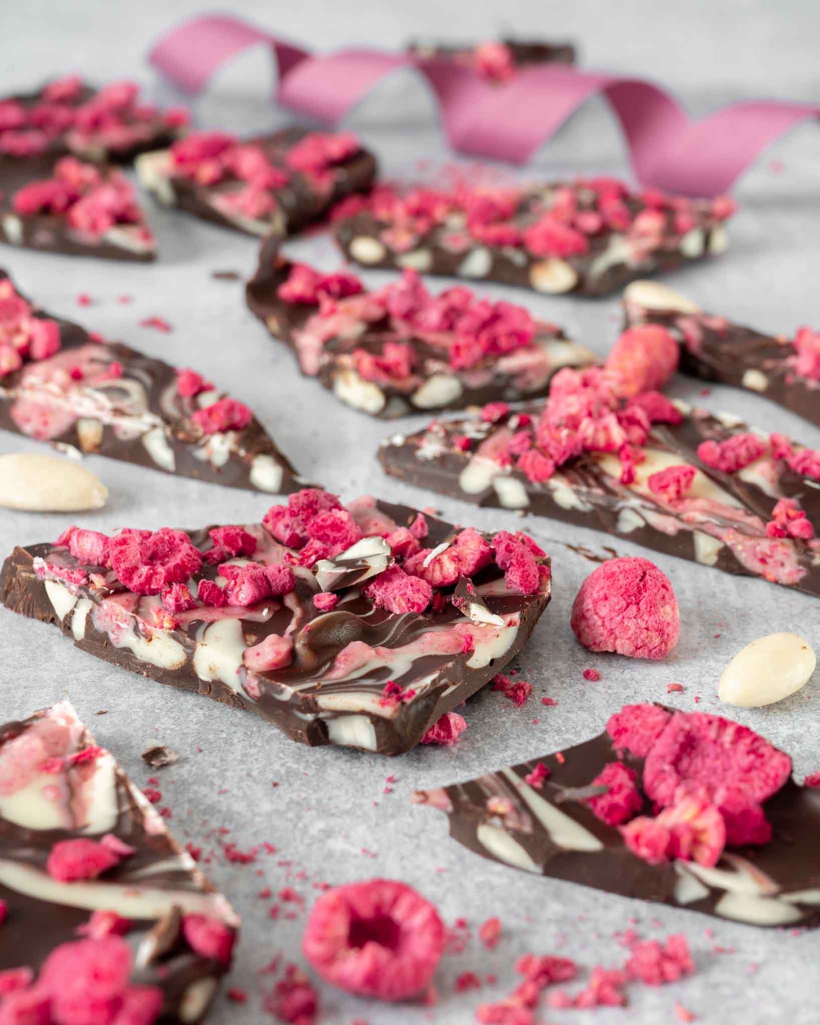 Raspberry Triple Chocolate Bark — A Vegan Visit