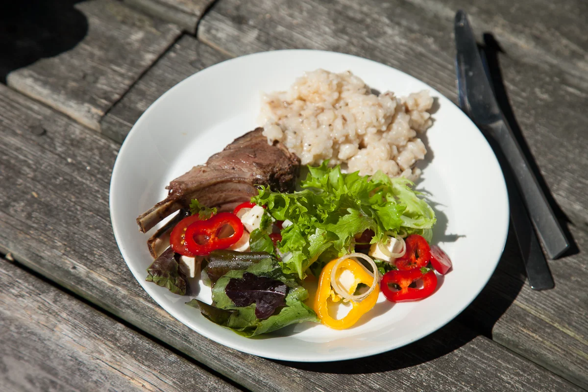 Seurana tällä kertaa karitsankare ja risotto