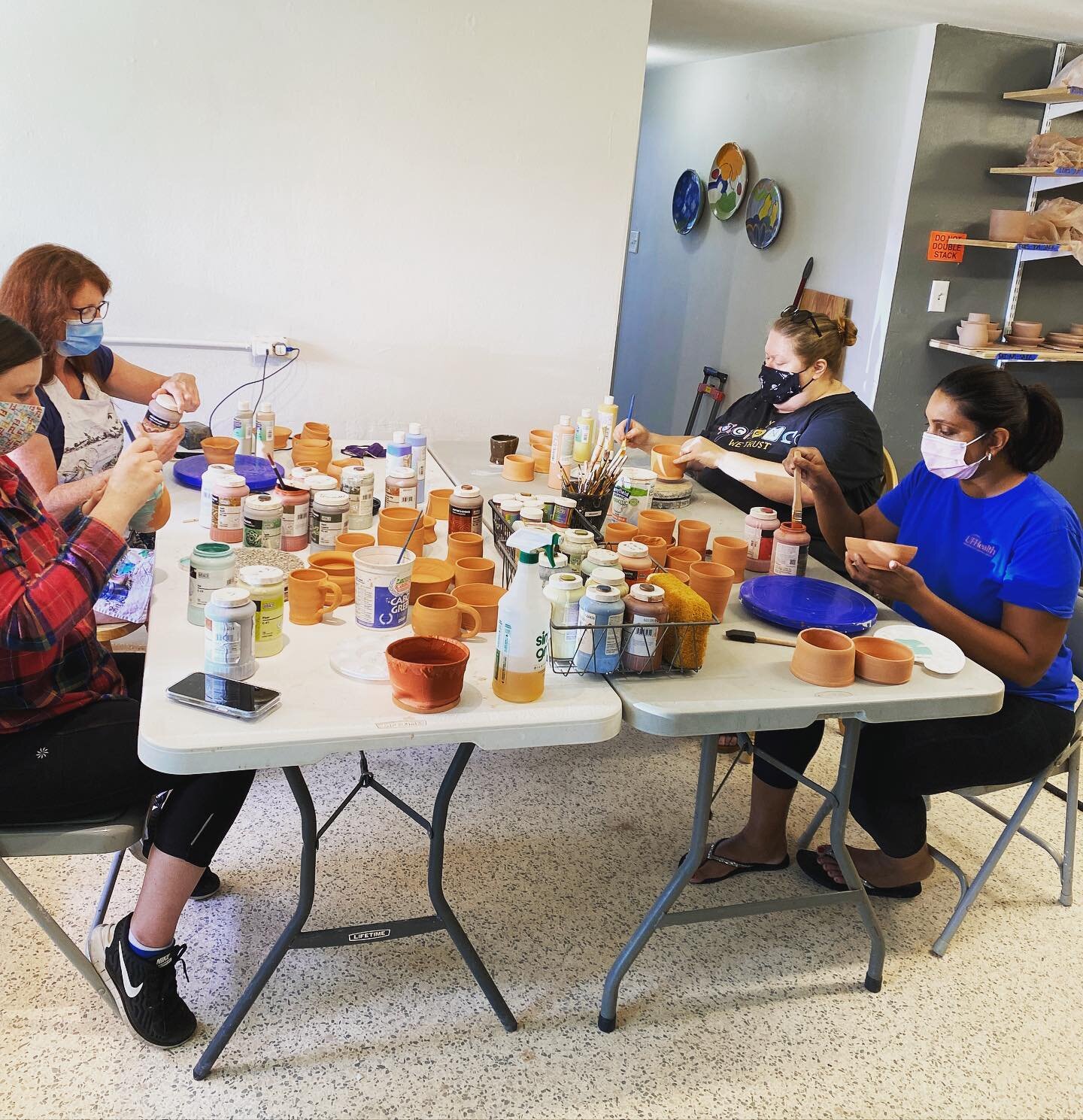 It&rsquo;s #glazeweek over @studiotmceramics ! All our classes are on to their glaze portion and enjoying their exploration with @amaco Potters Choice! We use commercial glazes for all our community classes and love the variety that Amaco&rsquo;s pro