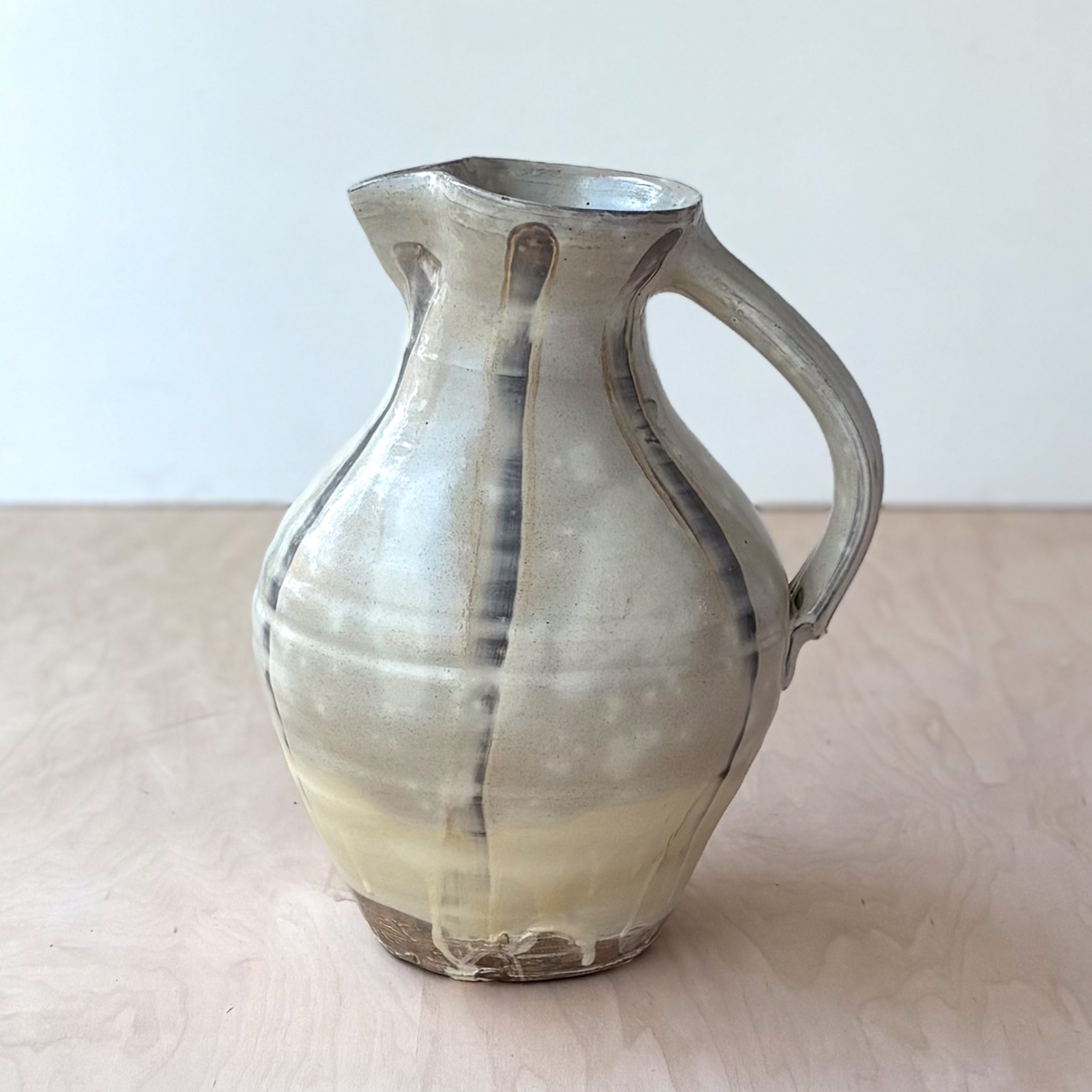 slip decorated pitcher