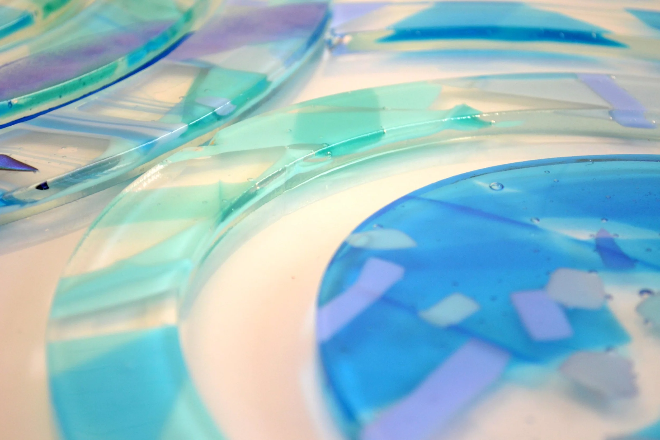 Detail From Fused and Dichroic Glass Panel
