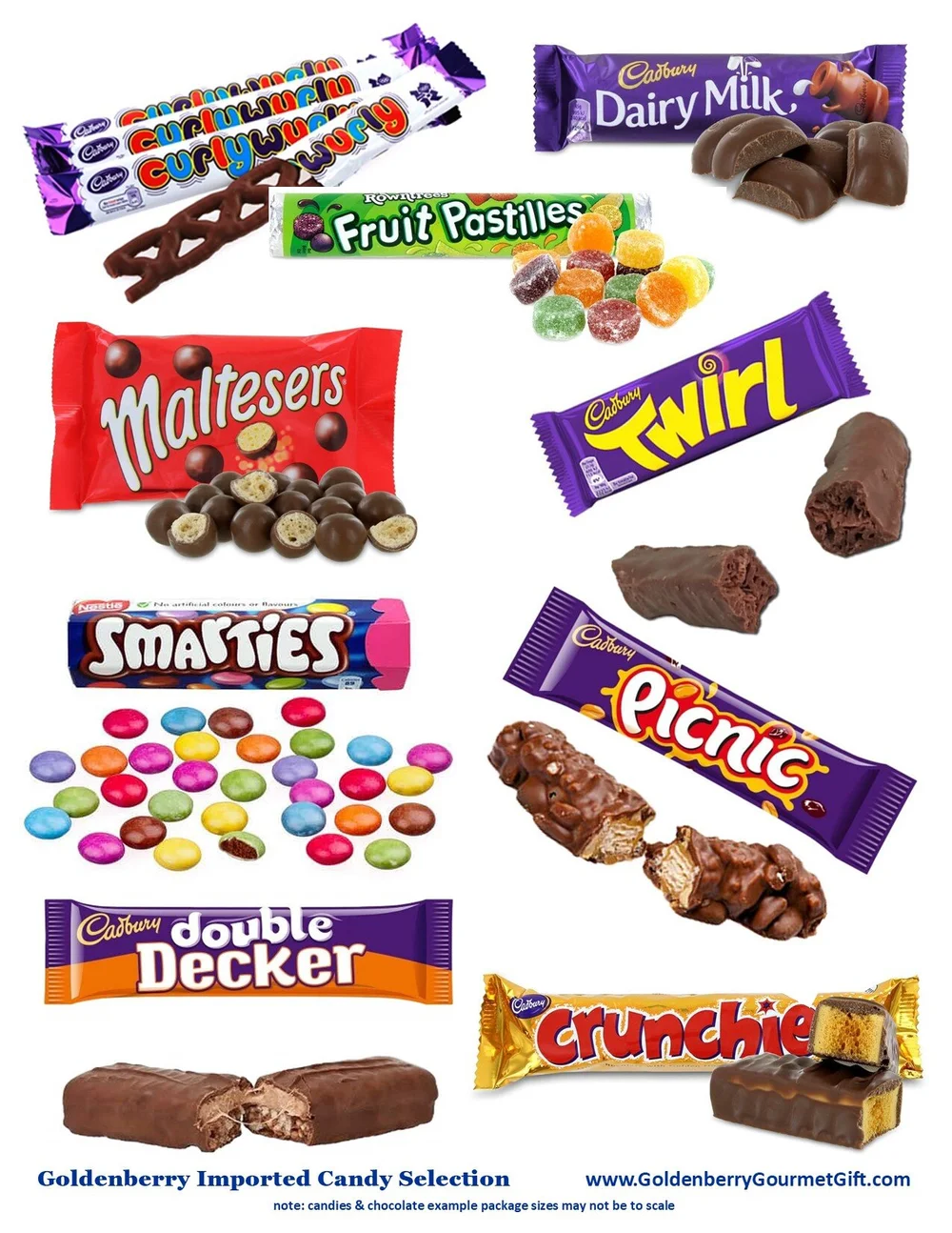 Imported Chocolate Candy Bars Rolls A Selection Of Favorites Goldenberrygourmetgift Com