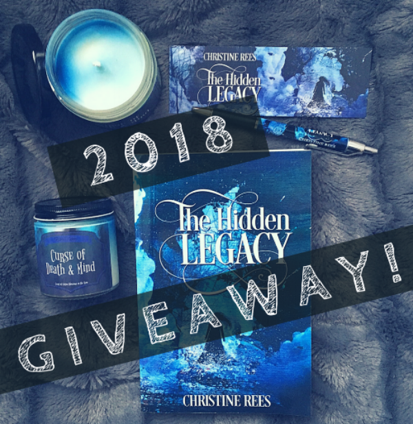 Instagram Giveaway! Winner will receive a signed paperback of The Hidden Legacy, pen, bookmark, a Curse of Death and Mind candle from Biblioflames, and a few HIDDEN prizes. Enter below for a chance to win! https://www.instagram.com/christineeerees/