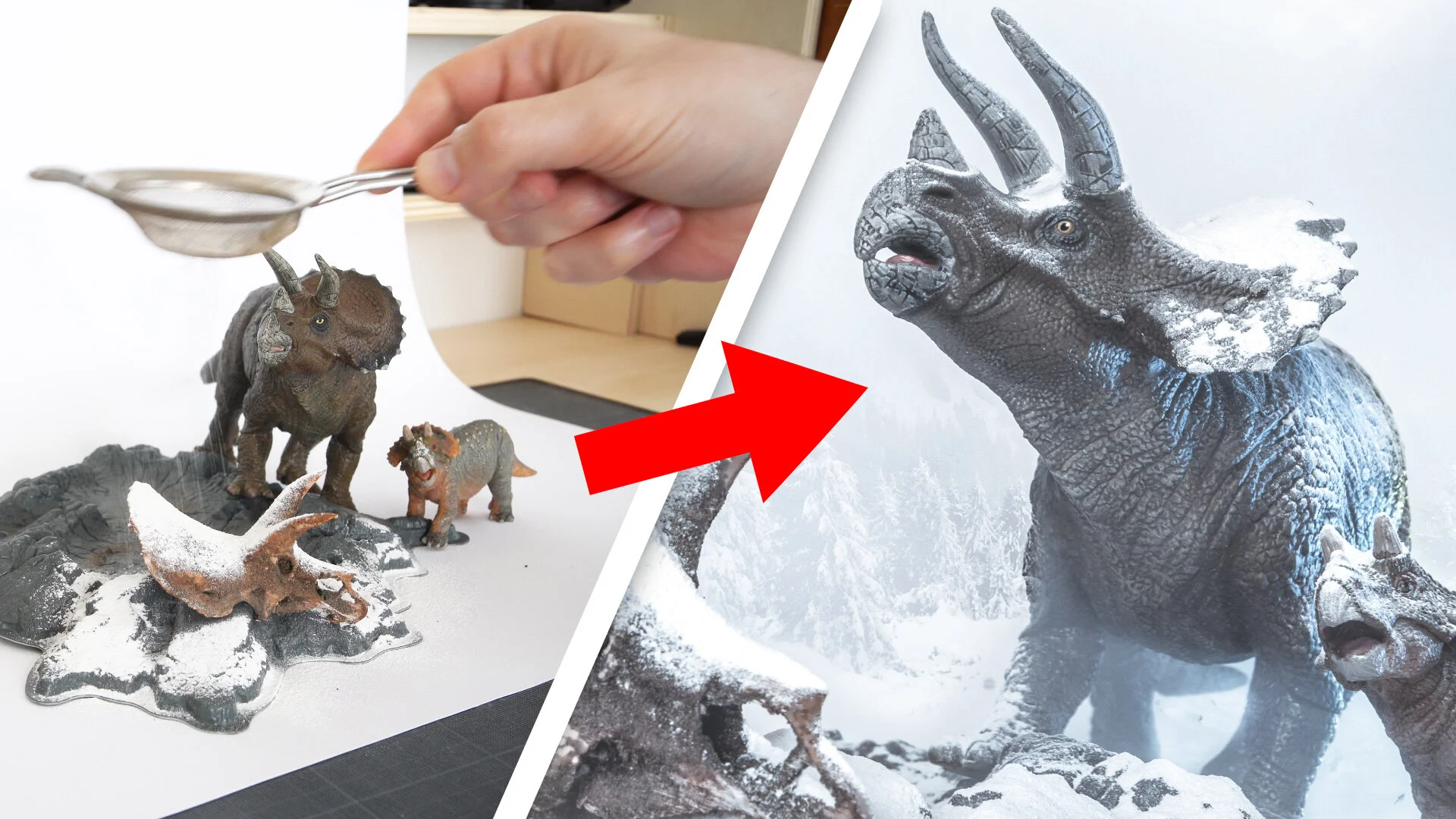 Creative Toy Photography at Home :  Dinosaur Extinction