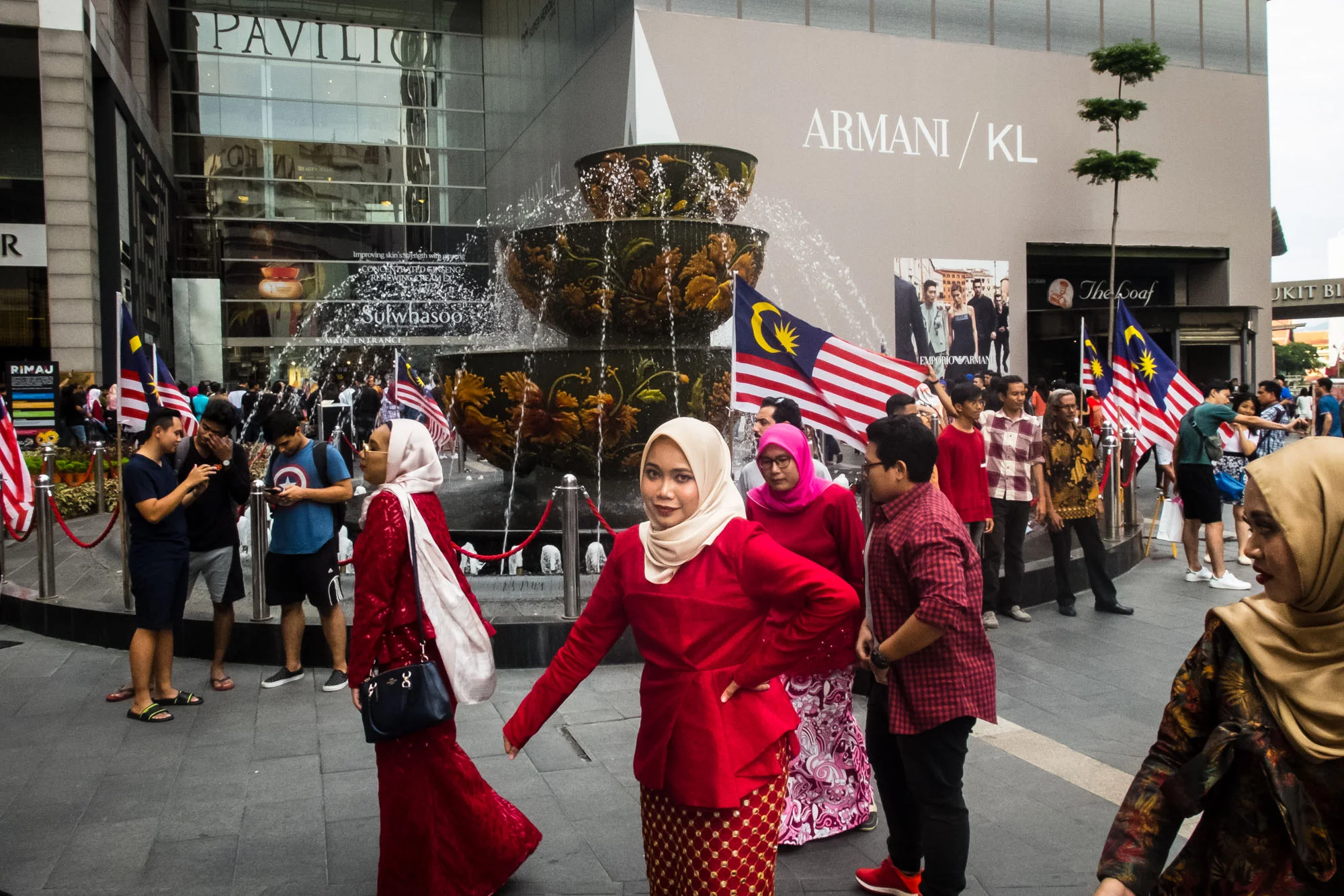 Malaysians take part in celebrations ahead of their independence day in Kuala Lumpur.
