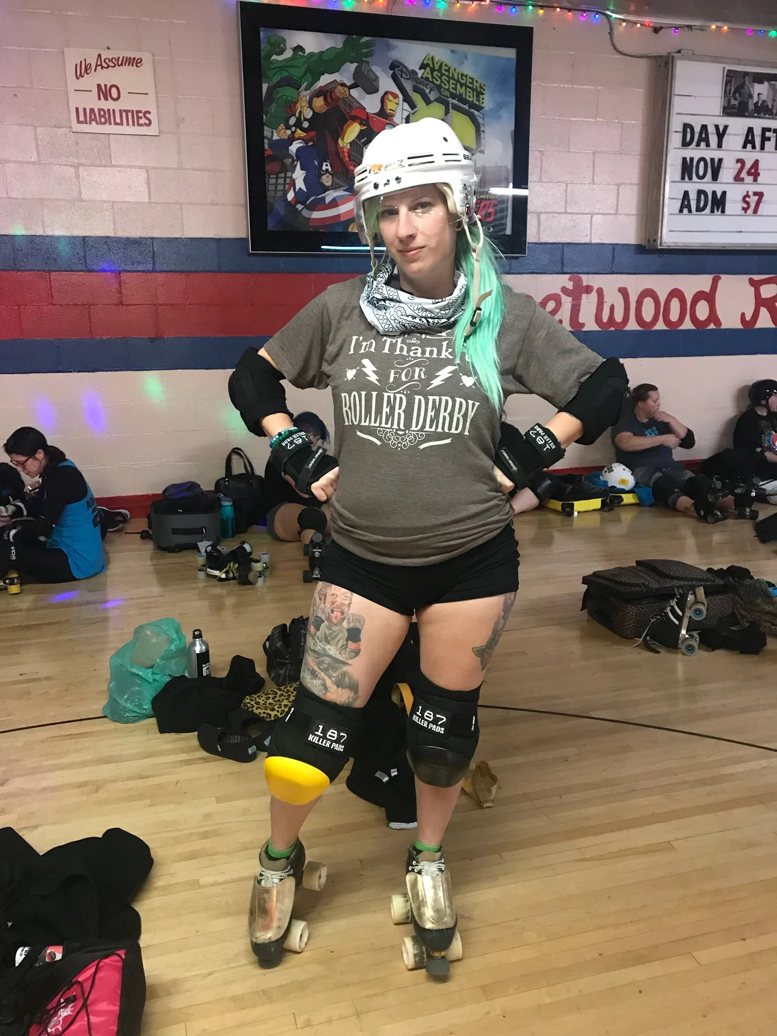 Eve ILL is grateful for roller derby! Photo credit: Ronnie Maims Dio