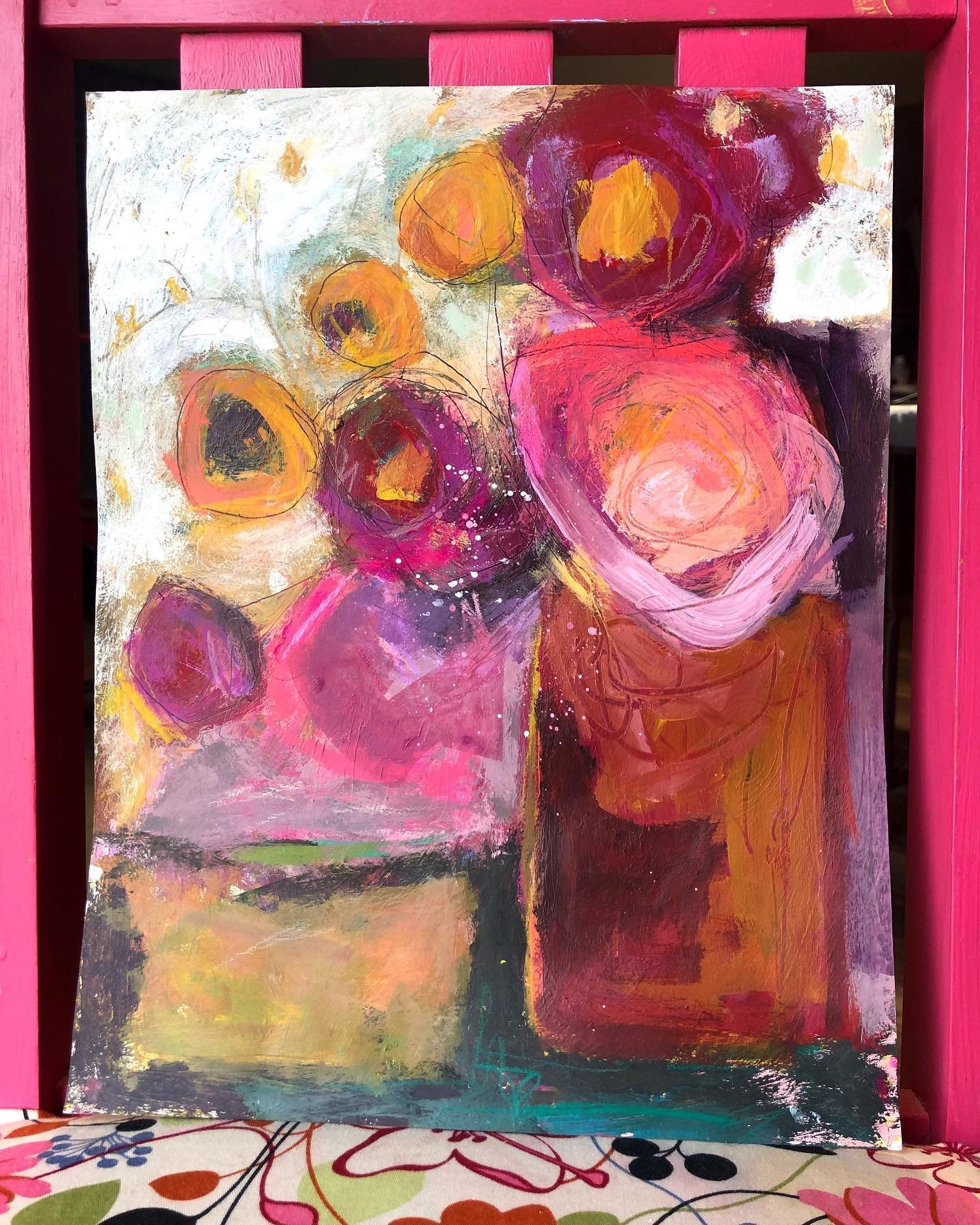 Flowers just keep popping up! These two paintings are from this week. My intention wasn&rsquo;t to paint flowers, but as you can see it&rsquo;s the way it went!