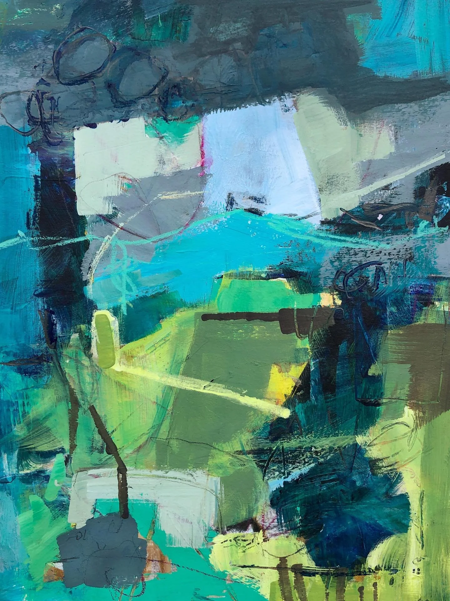 ‘The Harvest’ l and 👉ll. I painted these two together. Can you tell?! 💚💚