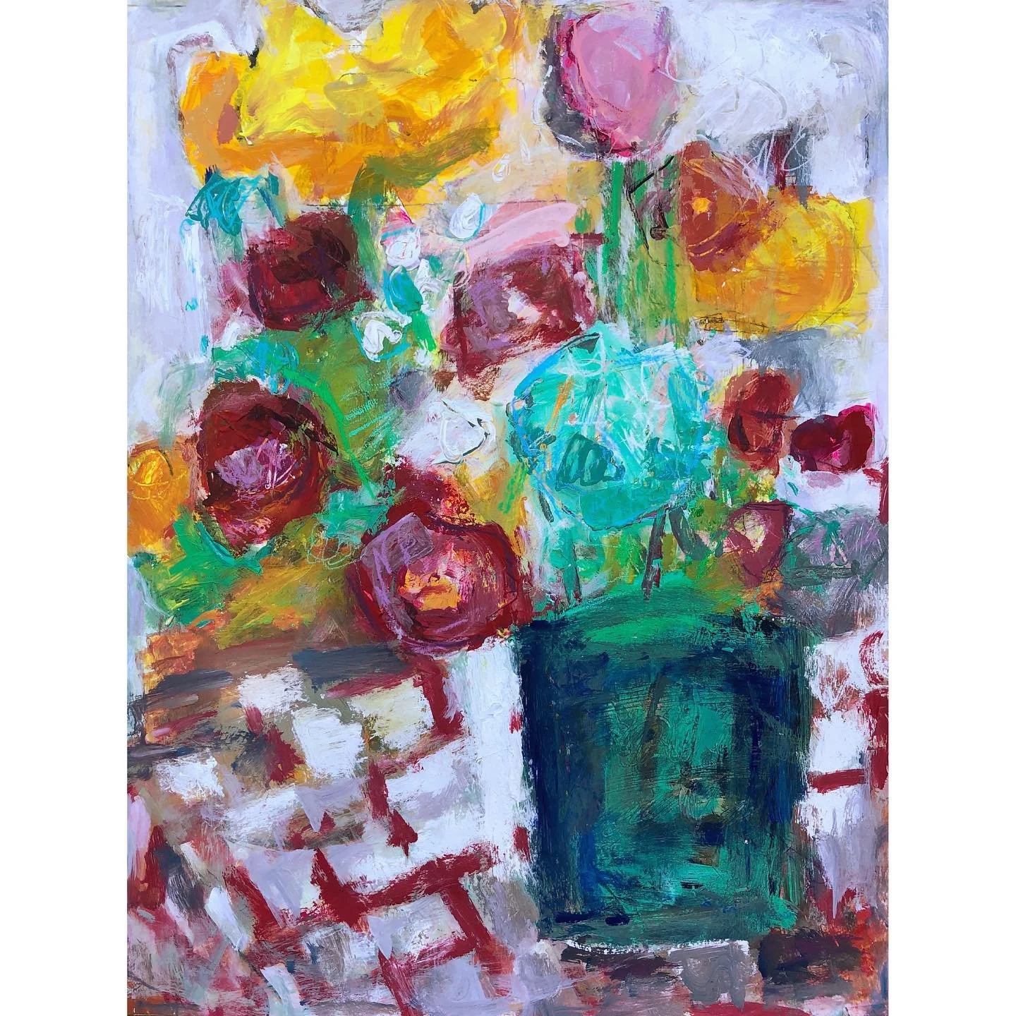 Joyful Promise 🌼 is done! 18 x 24&rdquo; paper, pure enjoyment. Not sure about posting online, but feel free to DM if you&rsquo;d like to know more! 💛