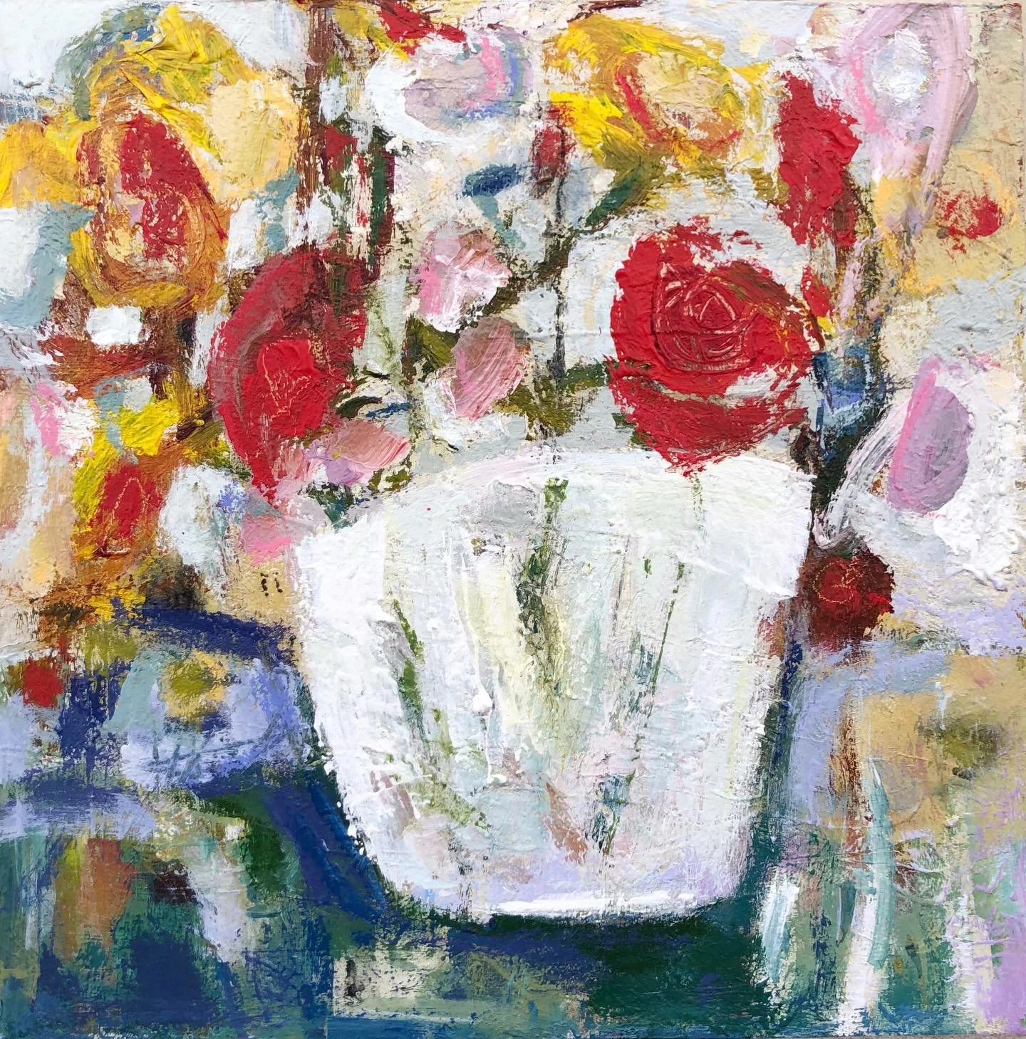 Blooms keep appearing in my art despite the chill. Studio feels like spring!

&lsquo;Shine&rsquo; Acrylic on 10&rdquo; x 10&rdquo; wood panel. Framed

Now in the &lsquo;floral section&rsquo; of my website: elizabethchapmanartwork

Or message me.💫