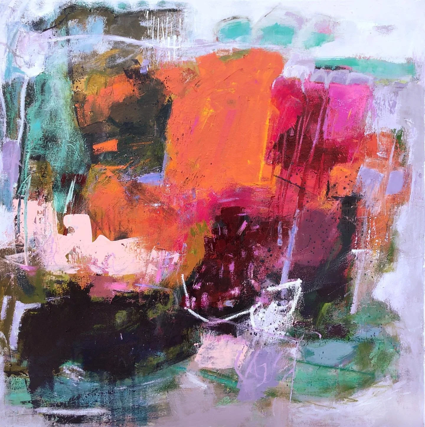 More than the day before. 40 x 40 canvas.