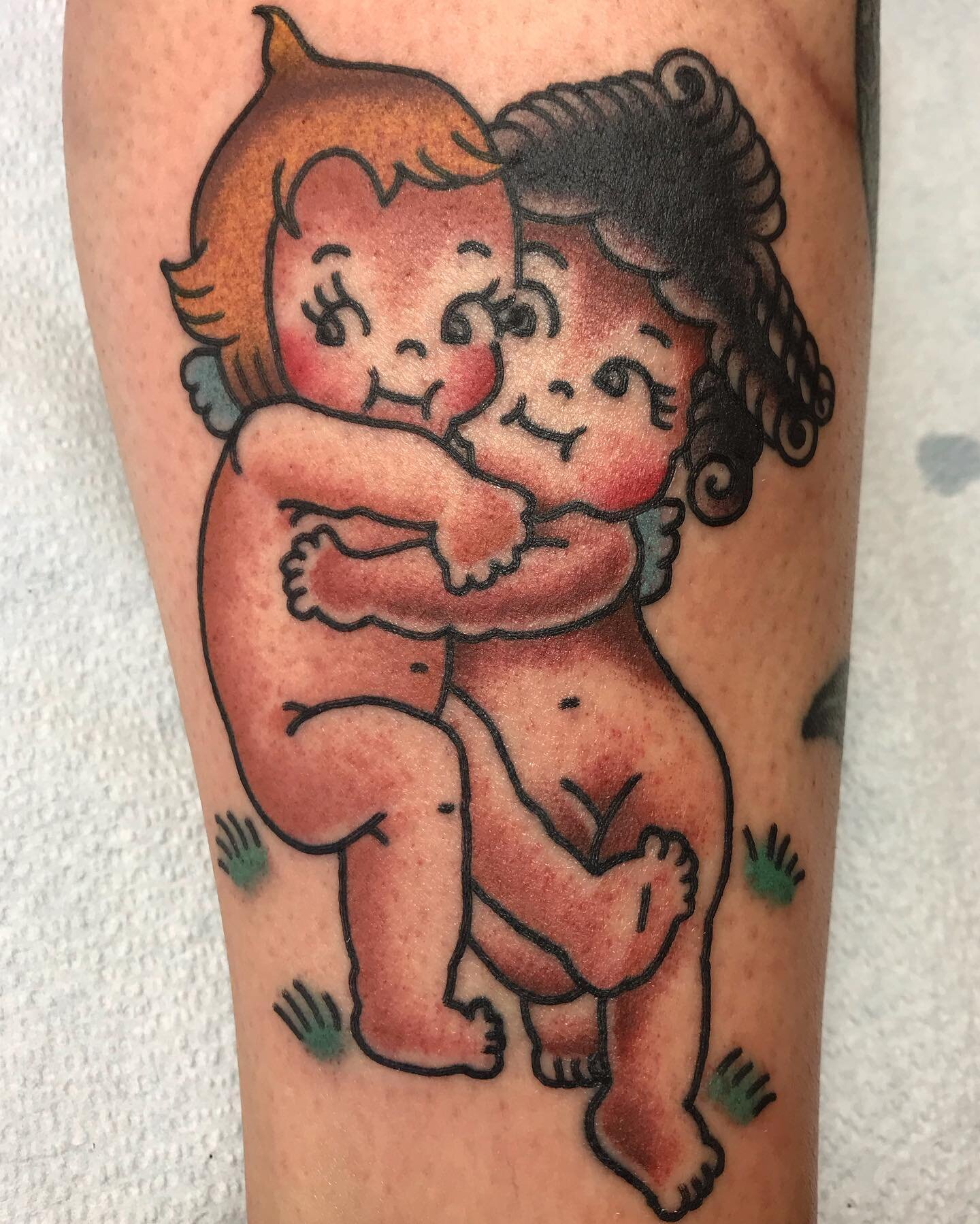 I make tuff,scary, biker tats upon request. Also cute Kewpie fwends.