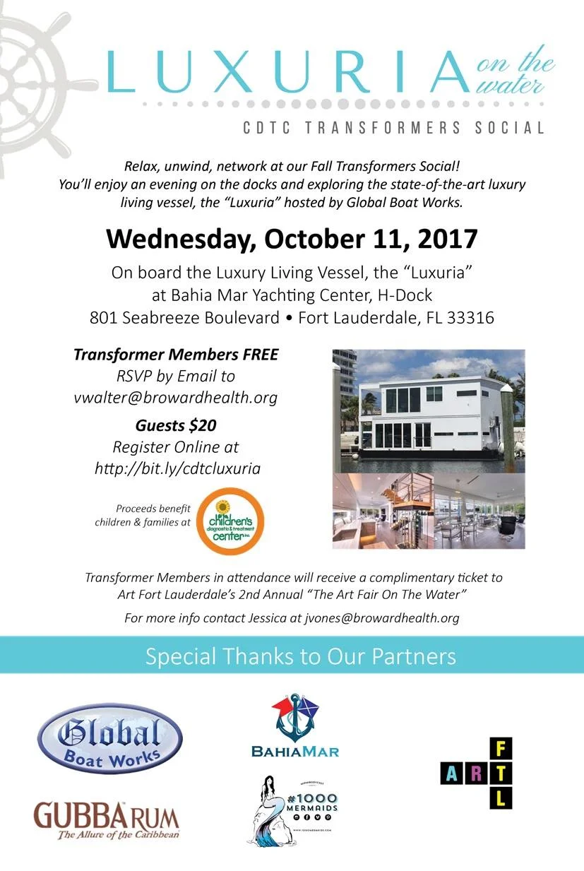Miami Body Cast and the #1000MermaidsProject is proud to be participating in the Children’s Diagnostic Treatment Center Social at Bahia Mar Marina.