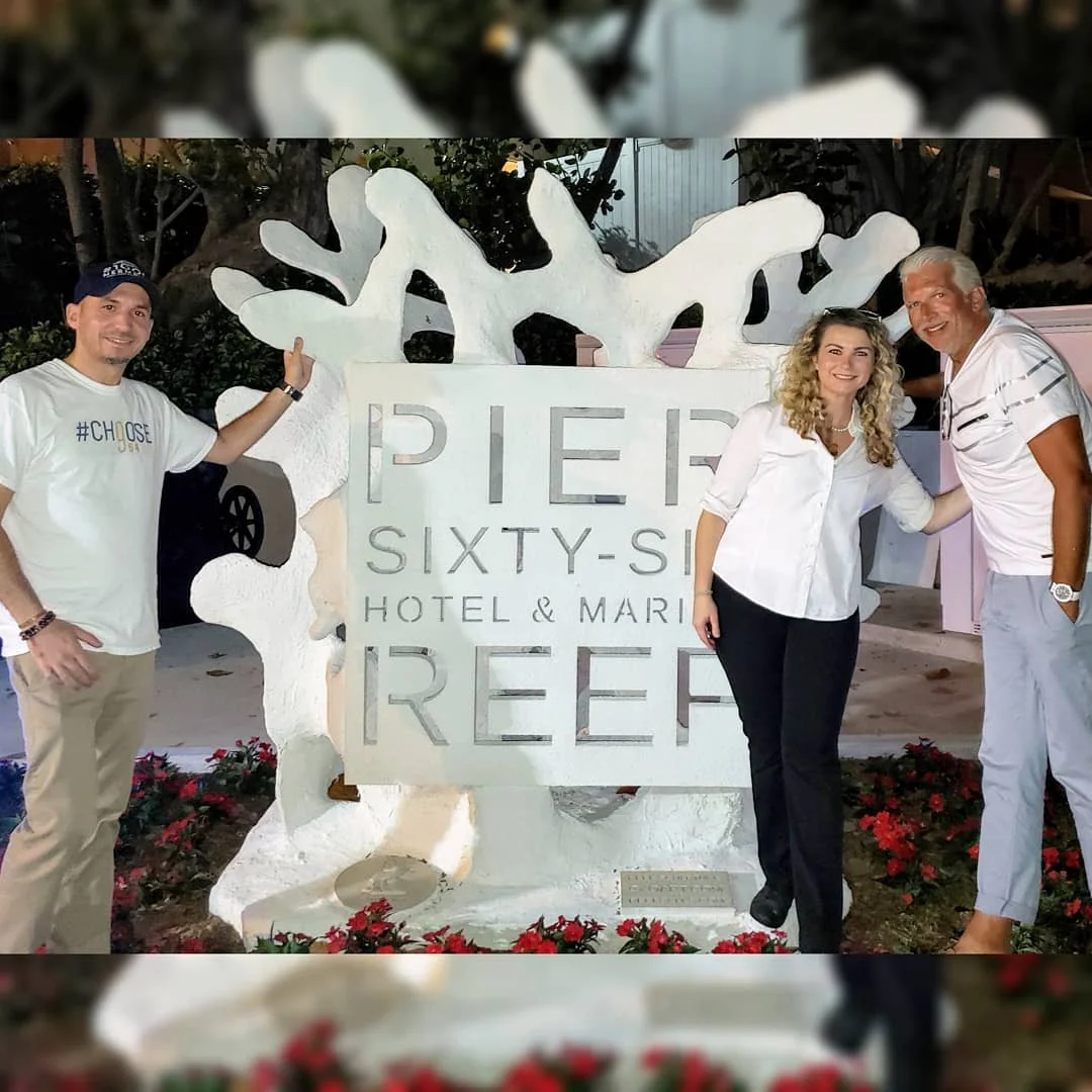 We can not thank Megan Washington & The Pier Sixty Six Hotel & Marina team enough for all of their support and allowing us to stage our reefs on the south marina as an above water sculpture garden!