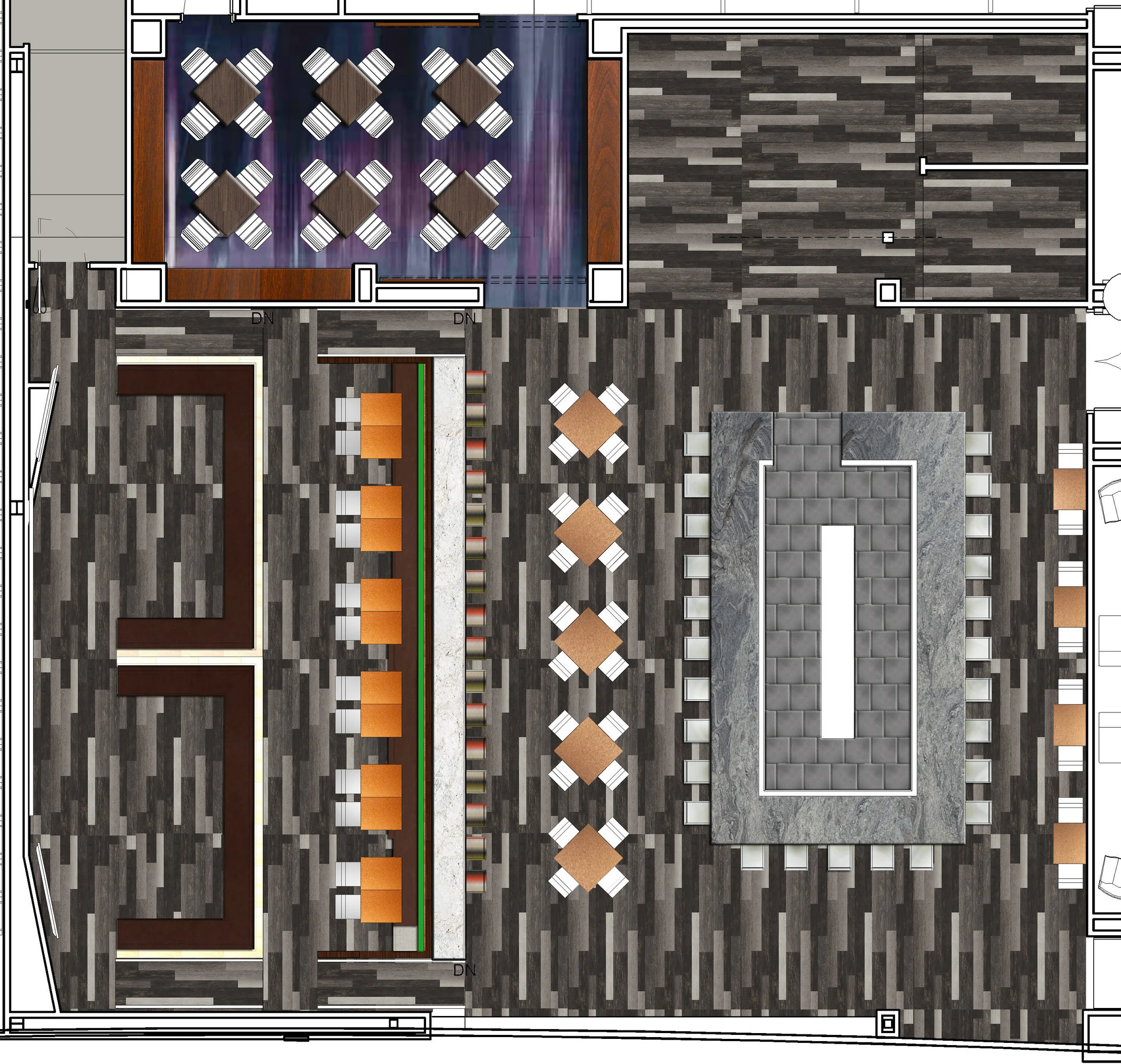 Sports bar floorplan