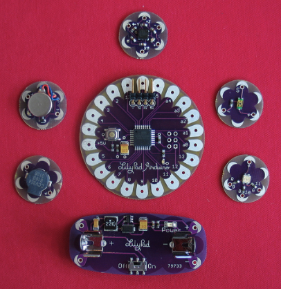 LilyPad Arduino system image by Leah Buechley (via Flickr )