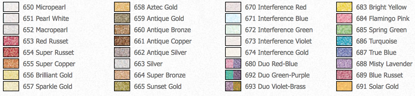 Antique Bronze Color Chart