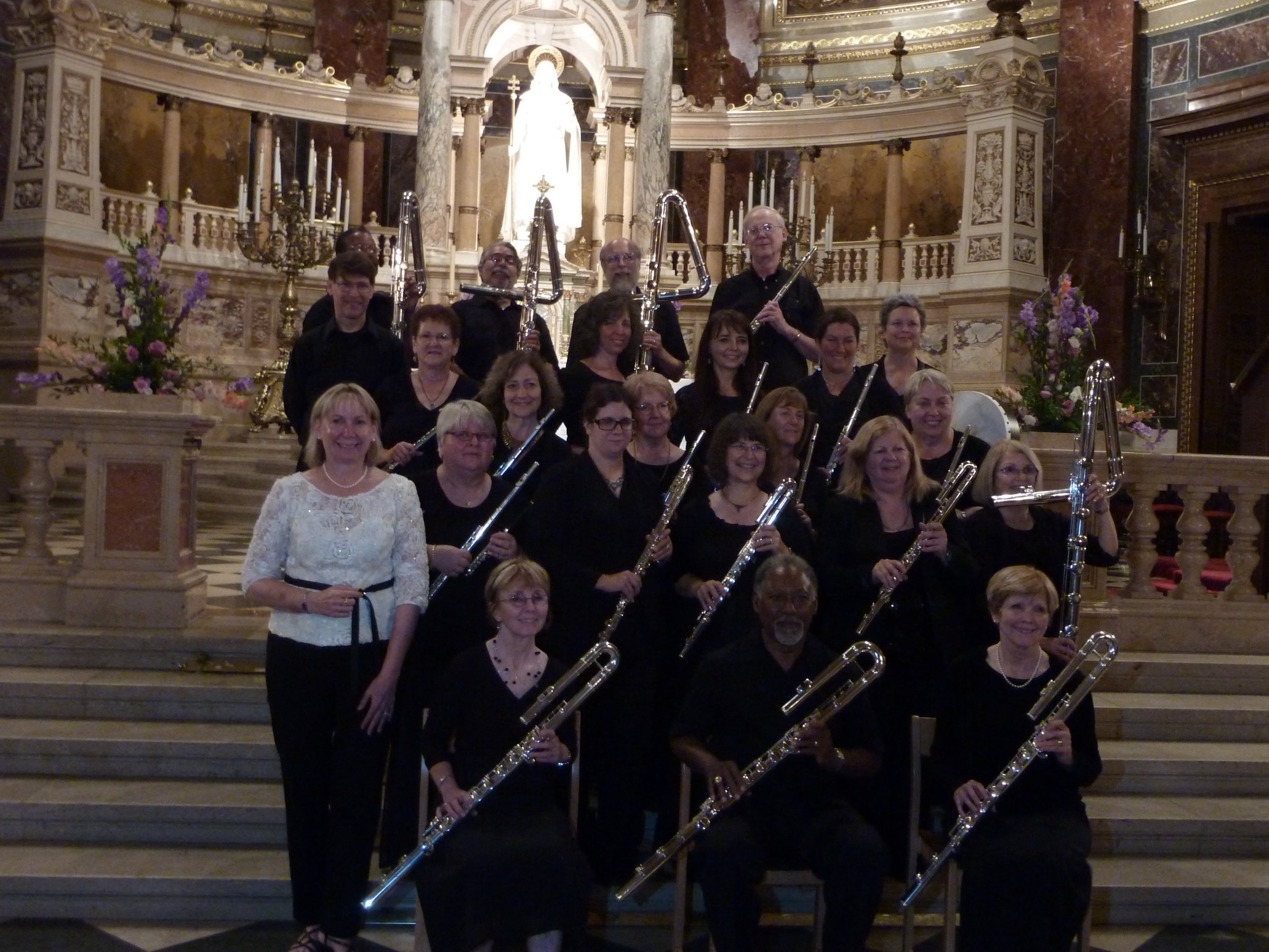 Metropolitan Flute Orchestra in concert at St. Stephen's Basilica in Budapest, Hungary