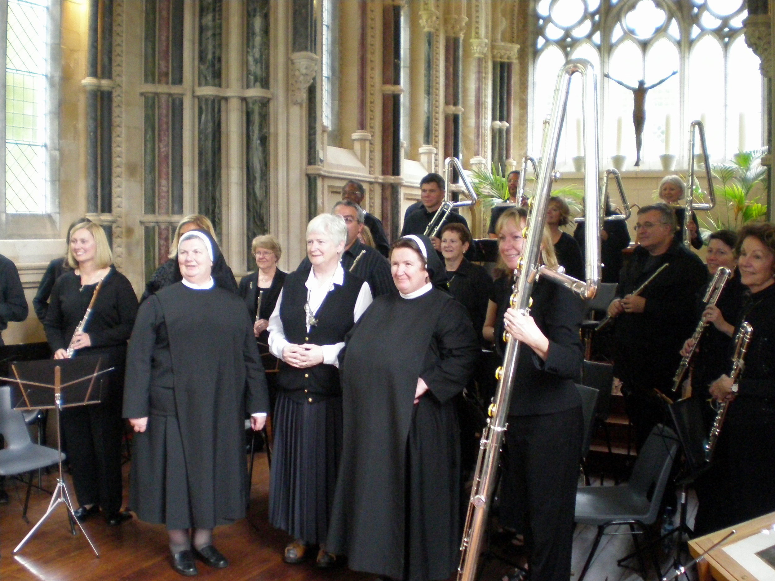Visiting the nuns after the performance at Kylemore Abbey