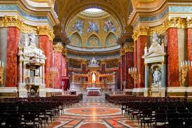 Interior of St. Stephen's Basilica in Budapest