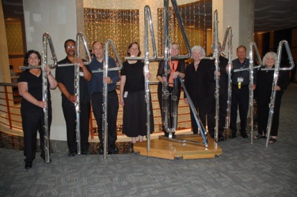 Contrabass flutes at the National Flute Association convention in Charlotte, NC, 2011